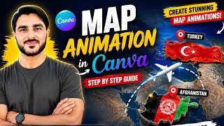 Create Viral Map Animations in Seconds 🌍🔥 | Canva Tutorial for Beginners