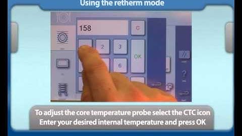 Convotherm easyToUCH - Getting started | Using the retherm mode