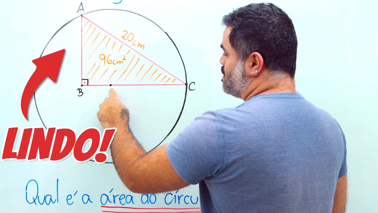 ÁREA DO CÍRCULO = ??? | LINDO DEMAIS esse Desafio de GEOMETRIA PLANA com Teorema das Cordas e mais