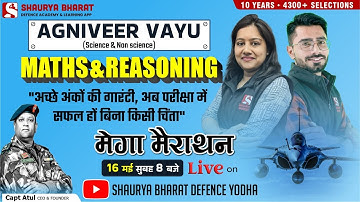 Mega Marathon Math & Reasoning || Agniveer Vayu 2023 Non-Science only