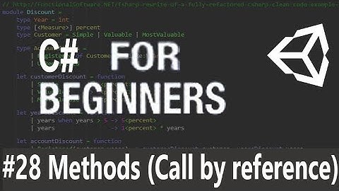 28 Methods in C #( call by reference) | Call by address in C# |Methods call in C Sharp Hindi Video