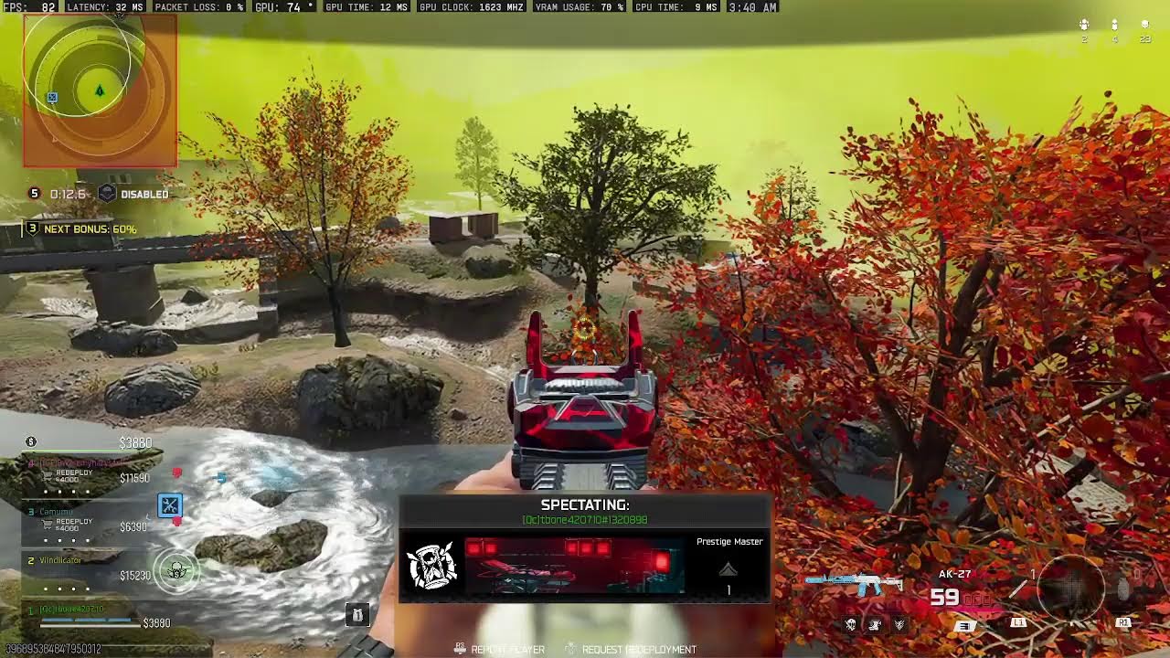 running solo on warzone against quads