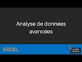 Excel - Analyse de données avancées