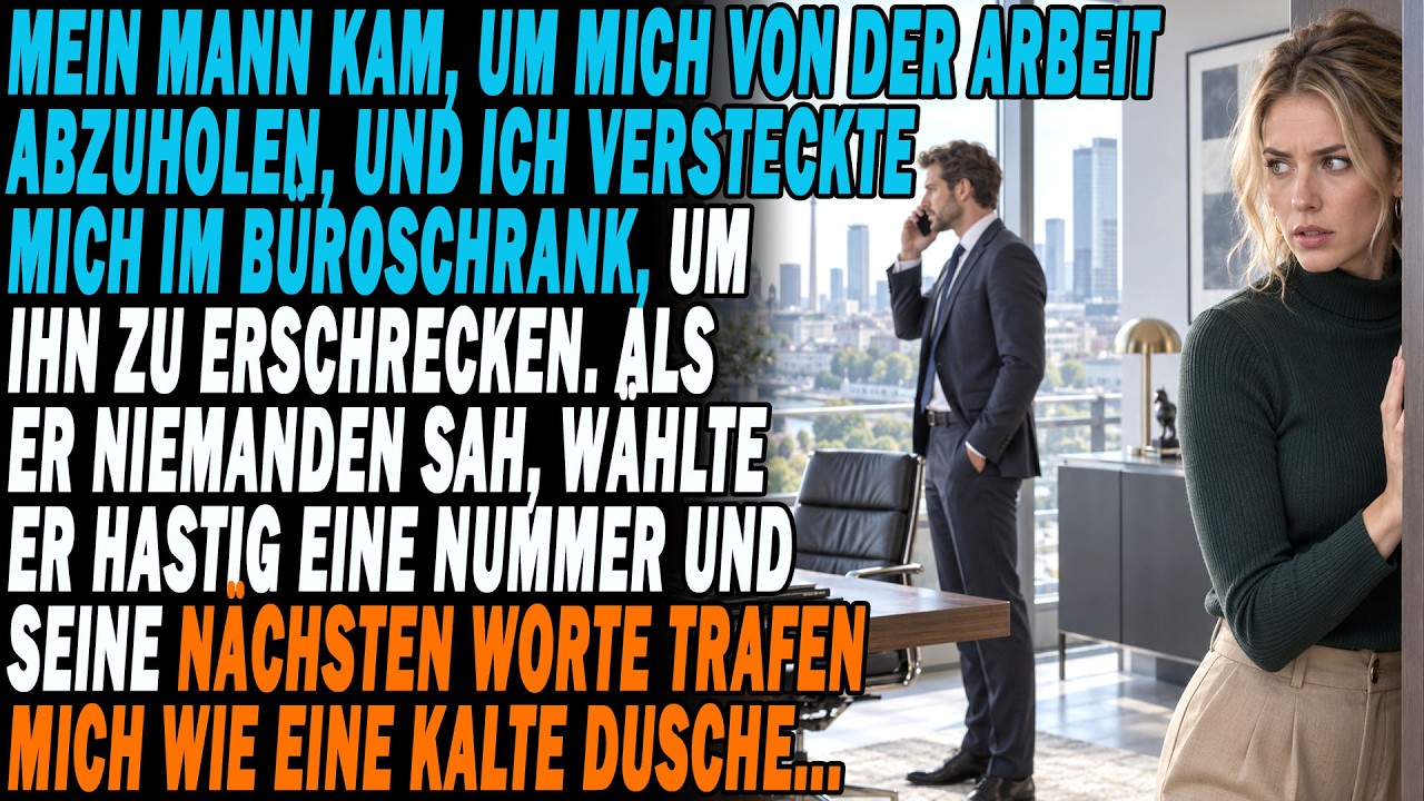 „Sie darf noch nichts wissen“, sagte mein Mann in sein Handy, während ich im Aktenschrank lag und kaum zu atmen wagte. Eigentlich hatte ich Lukas nur erschrecken wollen, als er mich nach der...