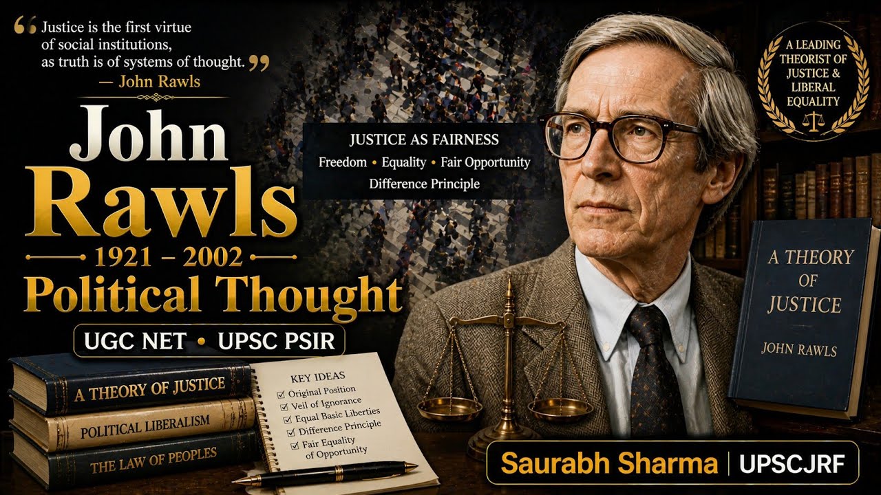 John Rawls Political Thought Explained | Theory of Justice | UGC NET & UPSC PSIR