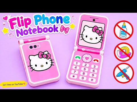 The Easiest No Glue Flip Phone Notebook You Can Make at Home/Crafts to do when your bored with paper