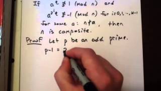 Prime Number Theory: Primality Test/Proof of the Rabin-Miller Theorem