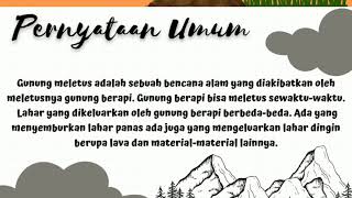 🌋Contoh Teks Eksplanasi || Fenomena Alam Gunung Meletus🌋