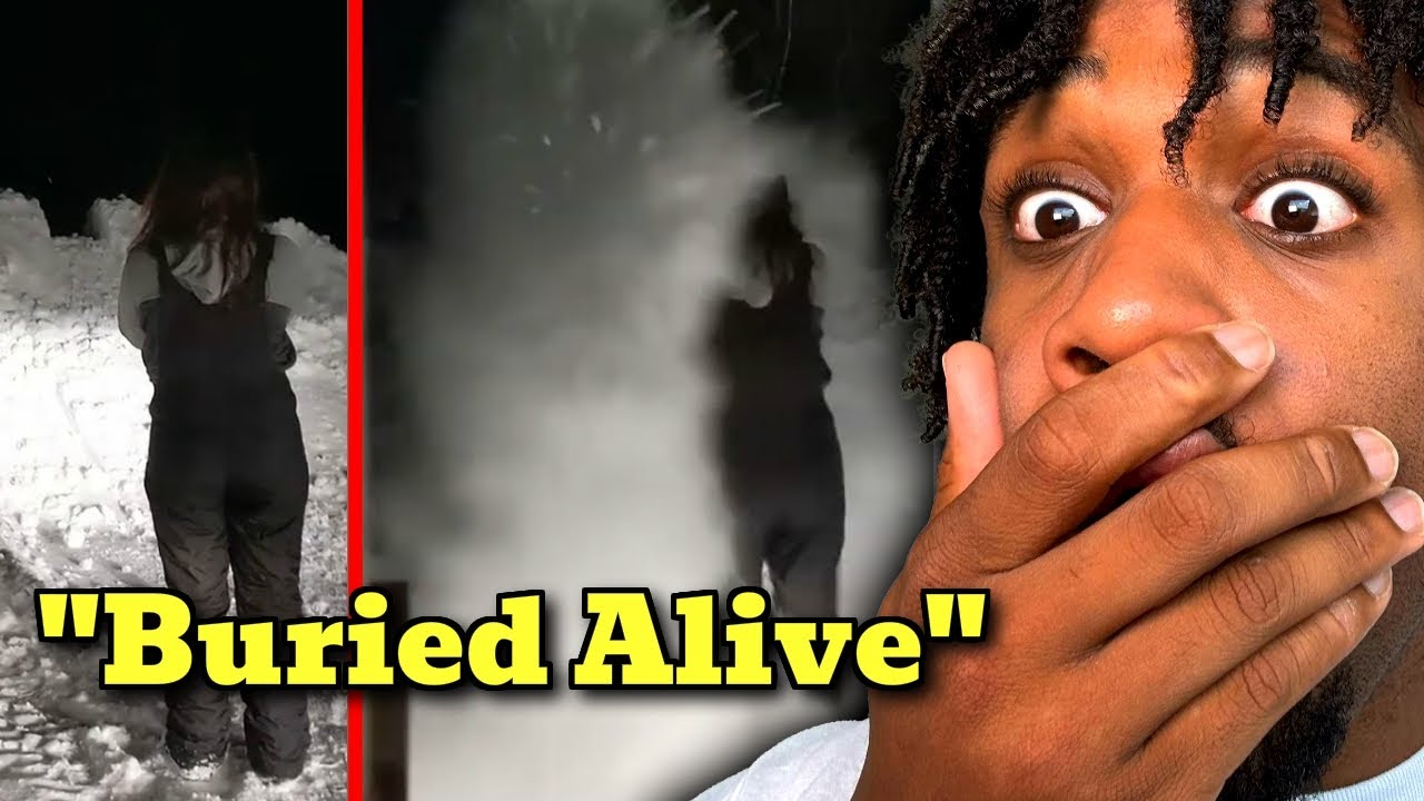 Husband Buries Wife In Snow