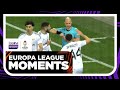 Elvin Cafarguliyev tries to HIGH FIVE referee before seeing red vs Leverkusen | UEL 23/24 Moments