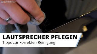 Lautsprecher richtig pflegen und reinigen, Kratzer entfernen, Fehler vermeiden.