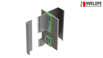 NVELOPE NV1 – back frame system & rivet fix (vertical) rainscreen cladding system