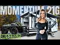 TINY Toyhauler... MONSTER Garage?! Only 27FT! Momentum 21G