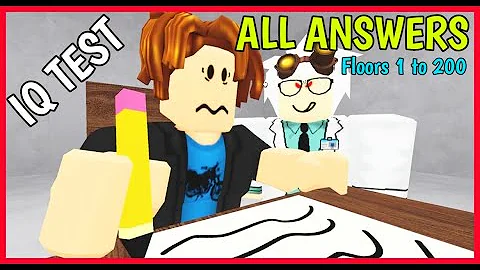IQ TEST Roblox ALL ANSWERS [ Floor 1 to 200 ]