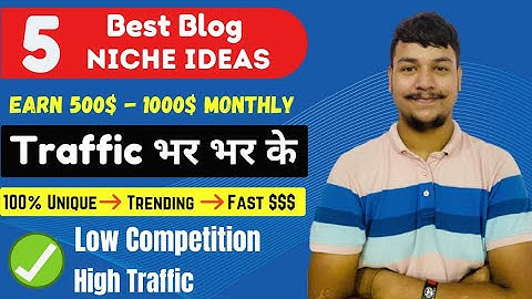 5 Best Blogging Niches ideas With Super Low Competition | High Traffic 100K to 1 Million Traffic