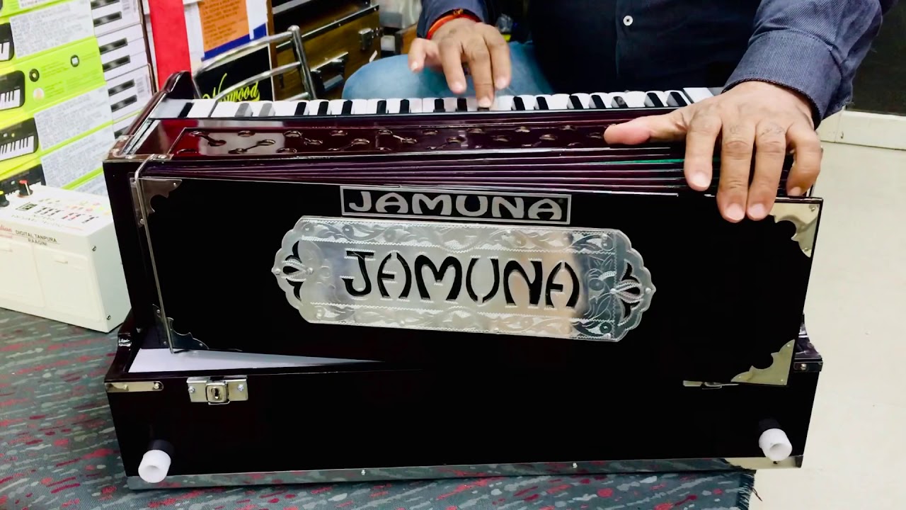 Jamuna Harmonium NS Reeds 3 line Bass,Male & Madin Folding Model