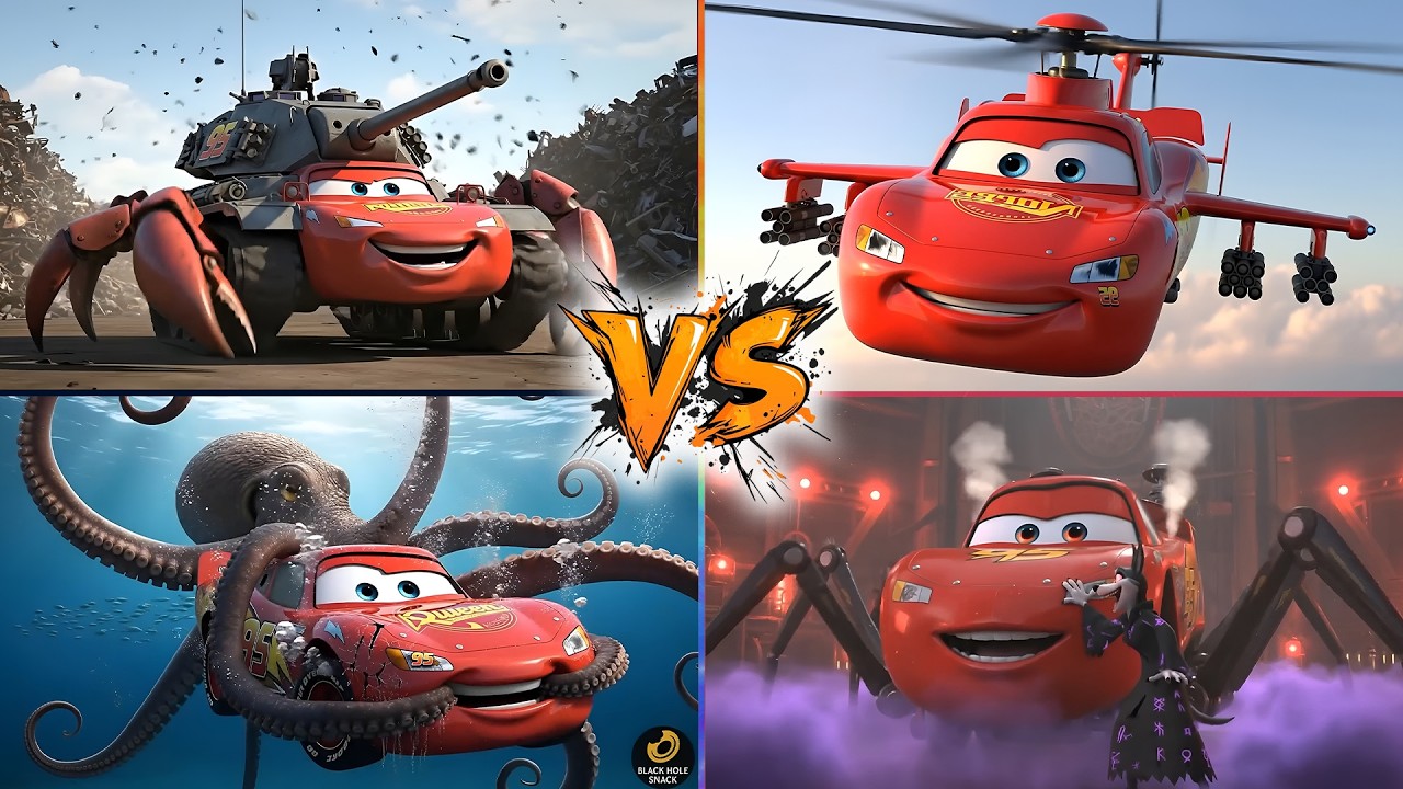 Crab McQueen 🆚 Helicopter McQueen 🆚 Octopus McQueen 🆚 Spider McQueen Tiles Hop EDM Rush!
