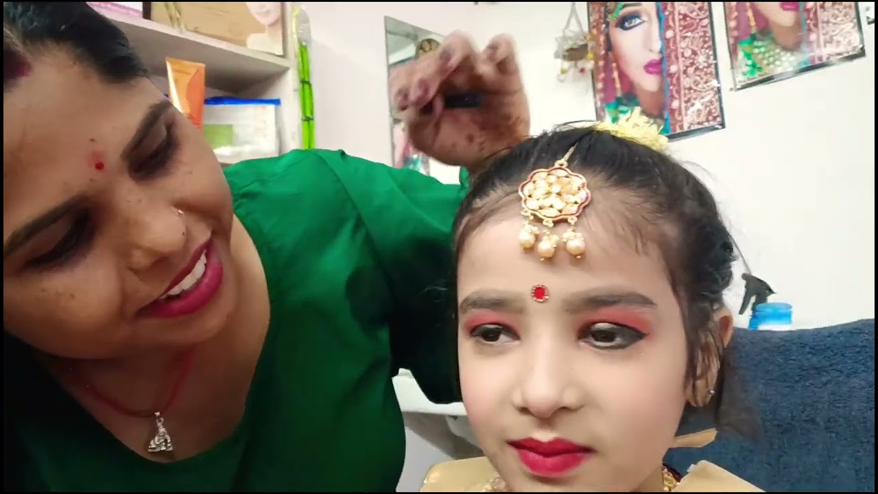 आज किया पार्लर में 🙏😊🌿❤️मन पार्वती का मेकअप लुक