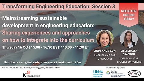 Integrating sustainable development into the curriculum