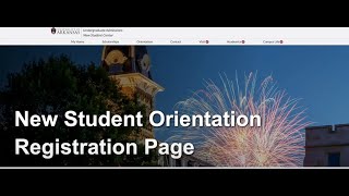How to Register for New Student Orientation