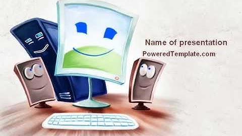 Funny Personal Computer PowerPoint Template by PoweredTemplate.com