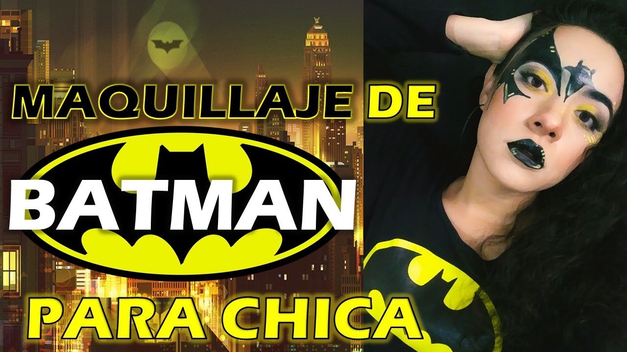 Maquillaje de BATMAN para chica | BATMAN - MAKEUP | Batichica |Batgirl -  YouTube