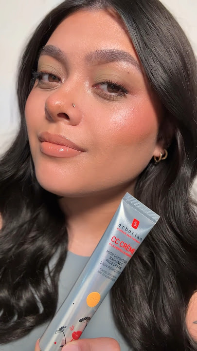 Trying the VIRAL color changing SPF! Erborian CC Crème “Doré” #makeup #erboriancccream #makeupreview