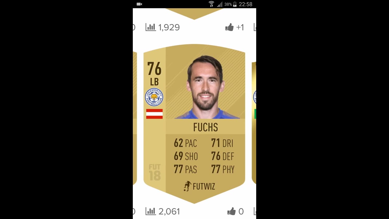 Fifa 18 Leicester city  player ratings