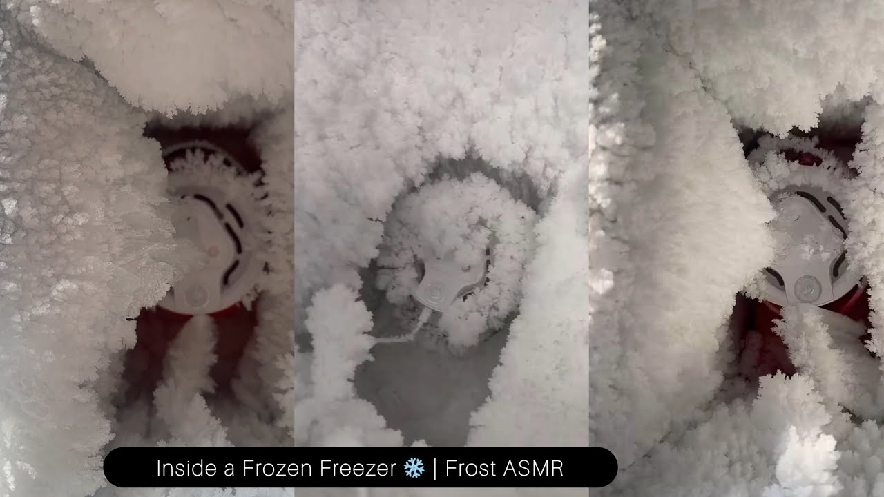 Frozen Freezer😍 Layers of frozen silence❄️✨ Crystal Frost Build-Up❄️ | Ice ASMR Satisfaction😌ASMR ❤️
