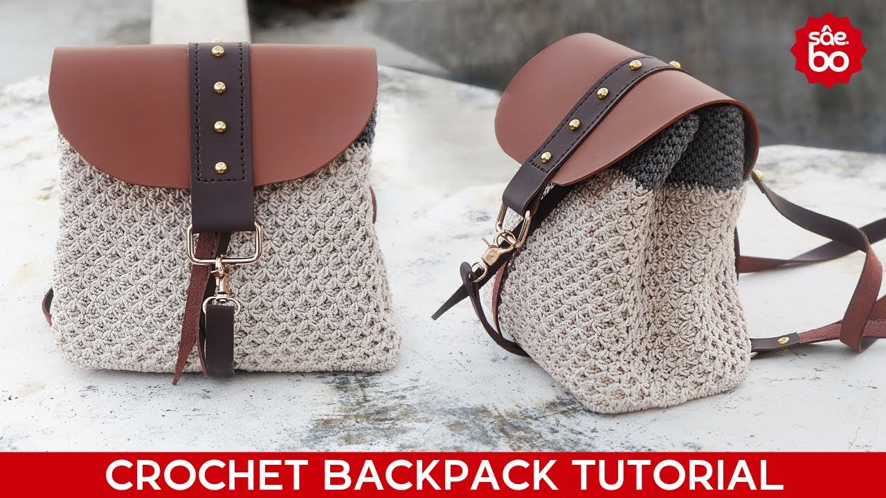 Tutorial Backpack Rajut CROCHET BAG TUTORIAL : CASUAL BACKPACK,TAS RAJUT - YouTube