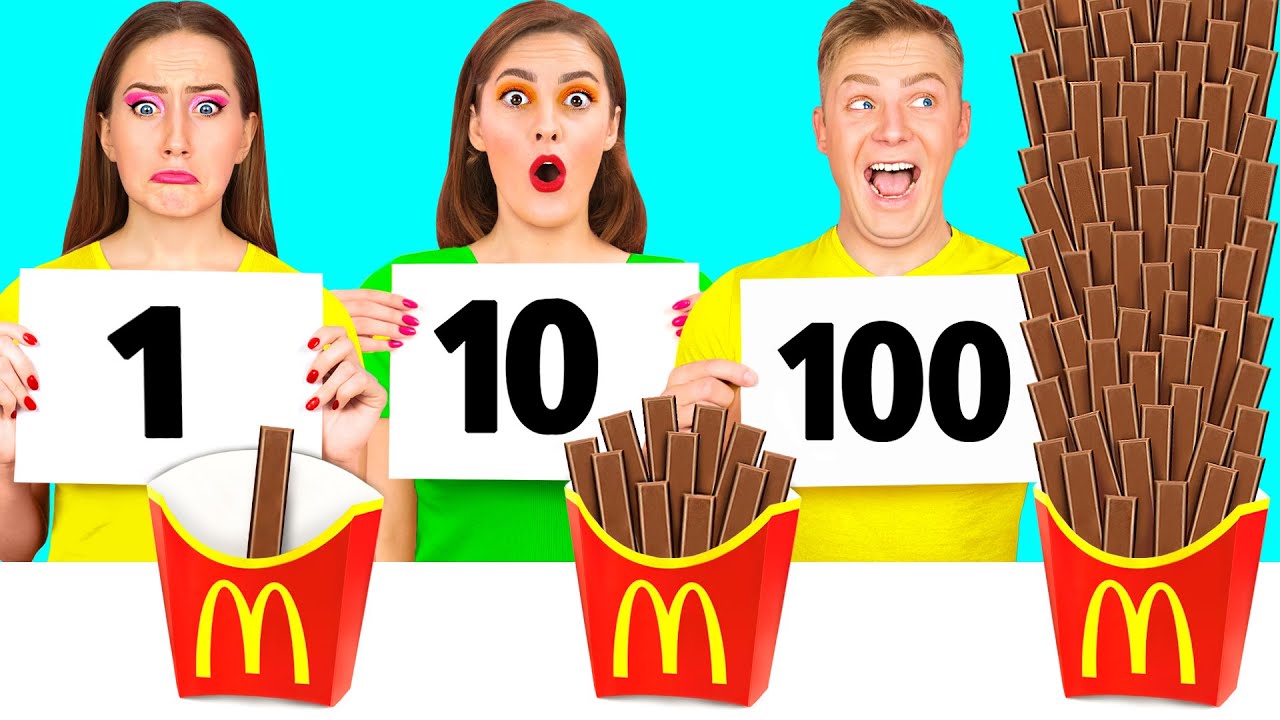 100 Layers of Food Challenge | Funny Food Situations by RaPaPa Best