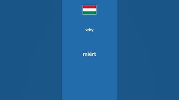 Basic Hungarian Question Words