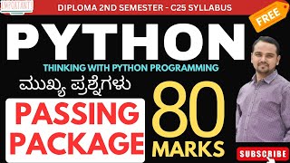 C25 Python programming passing package|Diploma python passing package|Thinking with Python programm