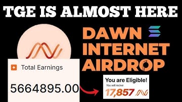 DAWN VALIDATOR AIRDROP TGE AND CLAIM - CONFIRM YOUR POINTS
