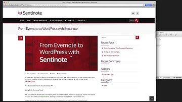 From Evernote to WordPress with Sentinote