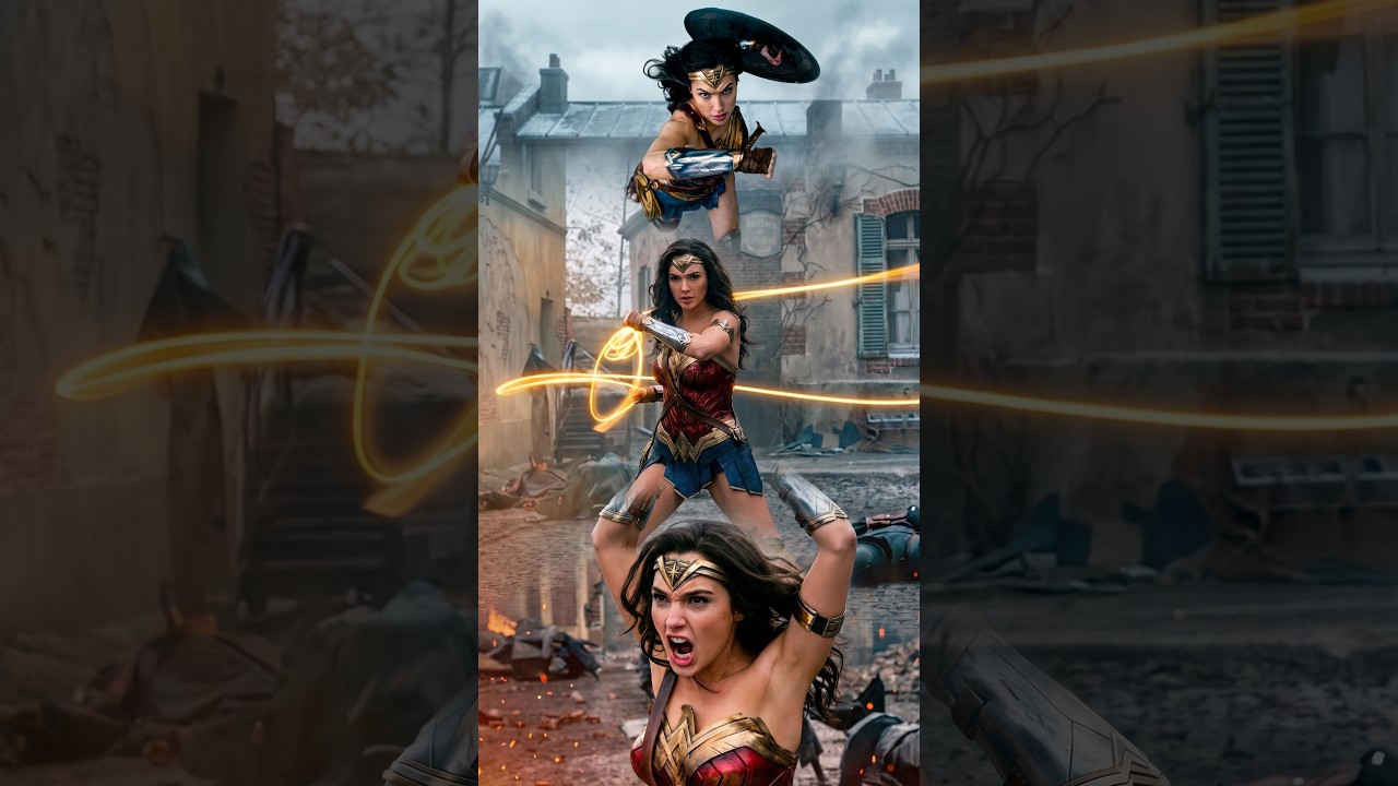 Unstoppable Wonder Woman Destroys Soldiers #wonderwoman #dceu #dcu #galgadot #movie #short #dccomics
