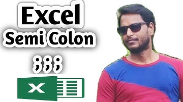 Excel Semi Colon  II Excel Semi Colon Trick II Semi Colon II Excel Funny Trick II