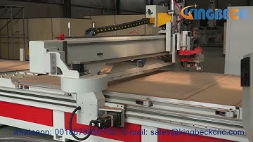 kitchen cabinet making atc cnc machine with cutting saw