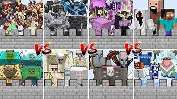 BOSS MOBS SQUADS IN CASTLES TOURNAMENT | Minecraft Mob Battle