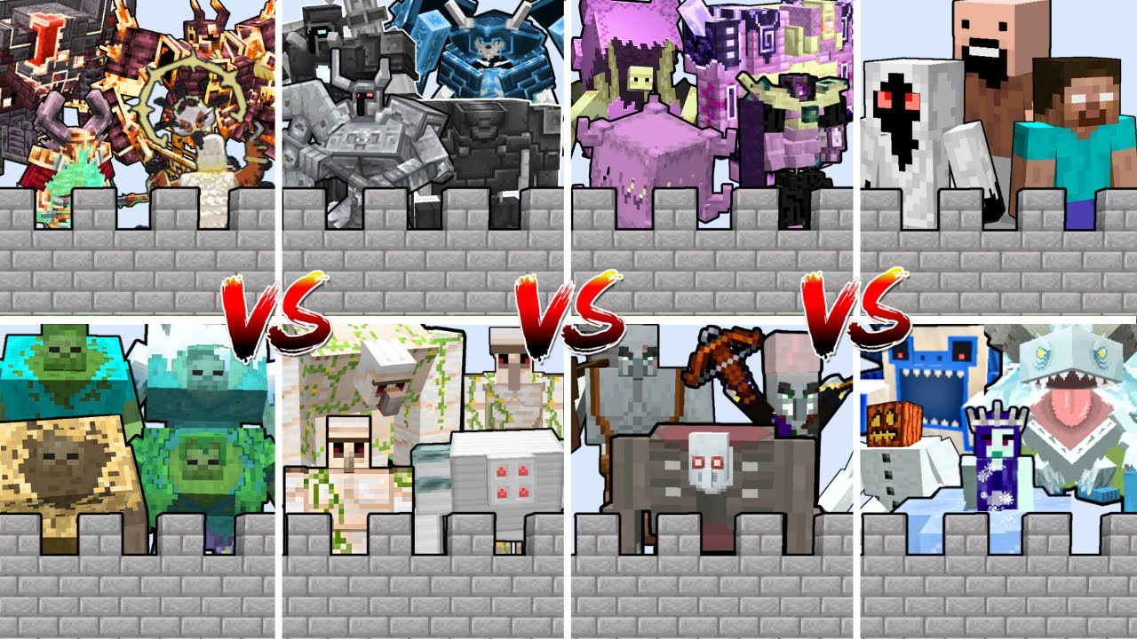 BOSS MOBS SQUADS IN CASTLES TOURNAMENT | Minecraft Mob Battle