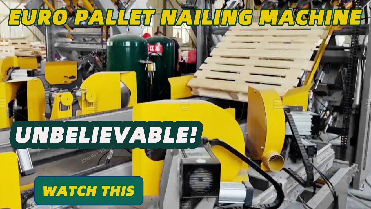 Unbelievable! Watch This Incredible Euro Pallet Nailing Machine in Action!