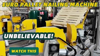 Unbelievable! Watch This Incredible Euro Pallet Nailing Machine in Action!