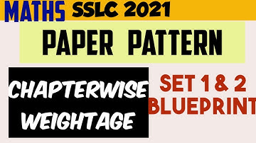 #sslc2021mcq #sslc2021maths KSEEBSET 1& 2 PAPER BLUEPRINT MATHS PAPER PATTERN CHAPTER WISE WEIGHTAGE