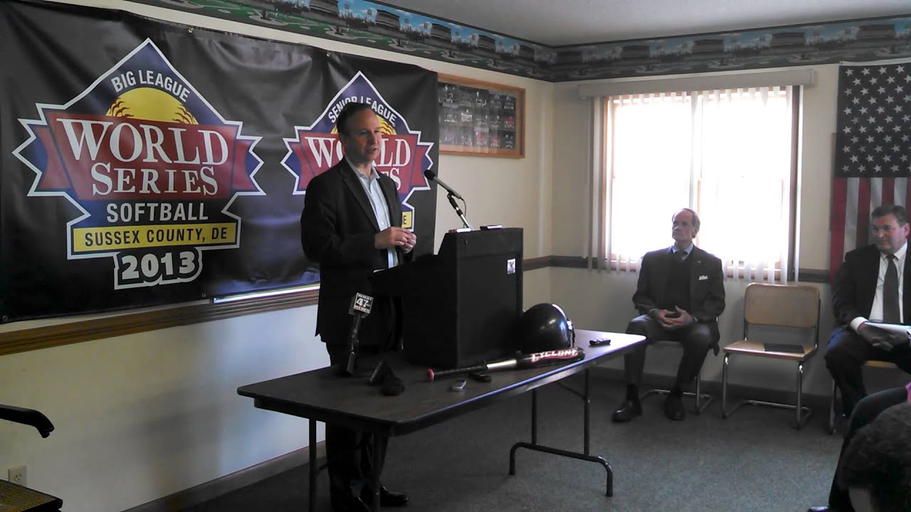 Governor Markell Touts Community Effort at Big League Softball World