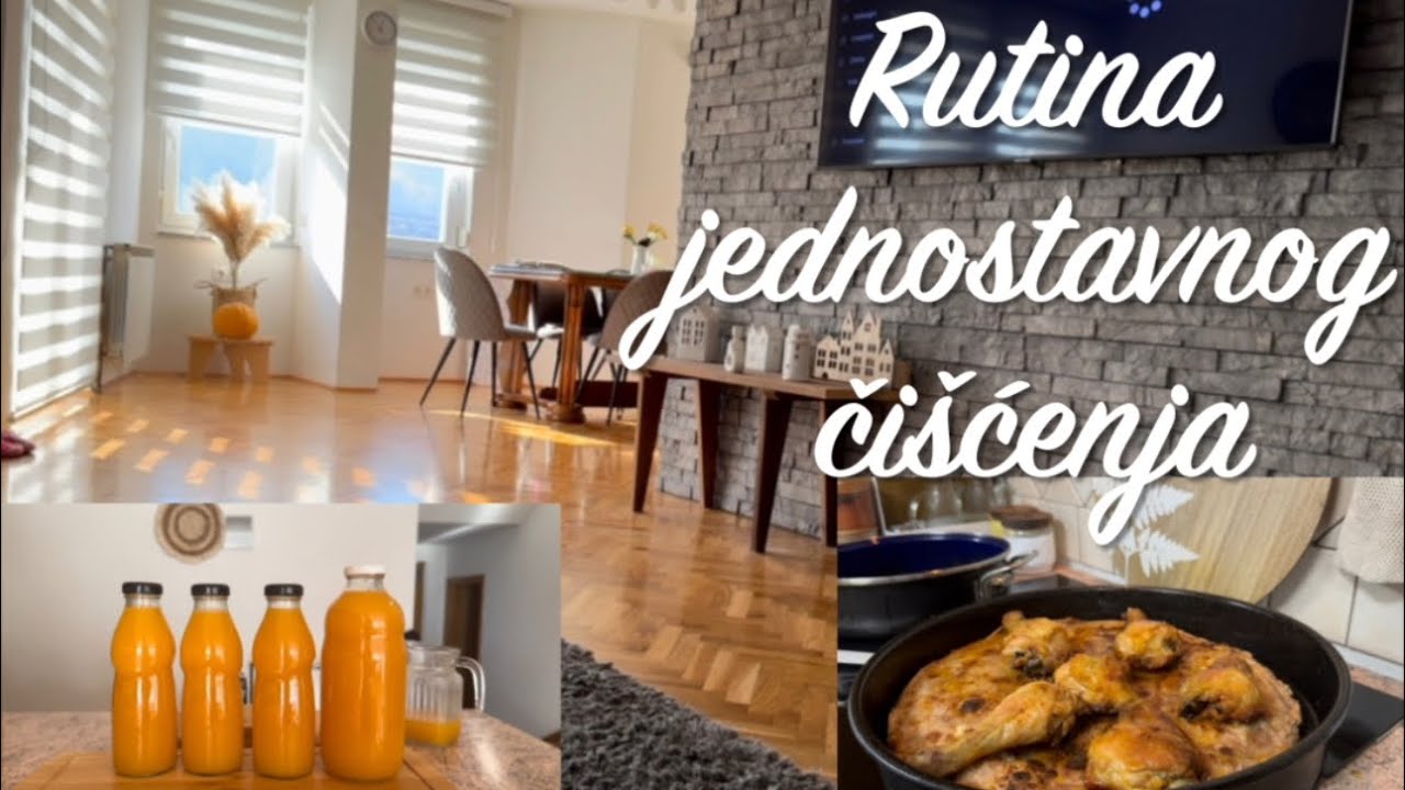 🌹Rutina jednostavnog čišćenja🌹Crna maslanica sa batacima/Domaci sok/svakodnevni život žene
