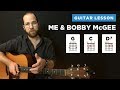 🎸 "Me and Bobby McGee" guitar lesson w/ chords (Kris Kristofferson / Janis Joplin)