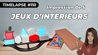 Timelapse impression 3D de plusieurs Mini Jeux : 3ème Session ! 🎳😜