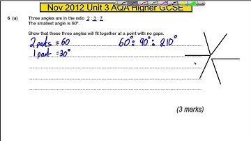 AQA Unit 3 Maths GCSE Higher - November 2012 Q6