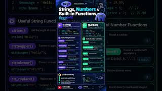 🔥 PHP Strings & Numbers Made EASY | Beginner Tutorial # #php #coding #shorts