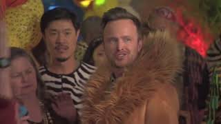 aaron paul looking hella adorable while saying 'happy birthday bitch' on a loop